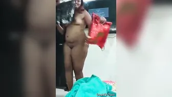 Curvy Desi Girl Bending Over Showing Off Her Massive Ass Naked