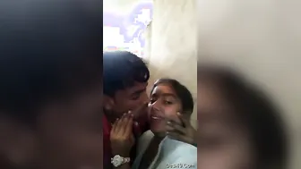 Young Lovers Making Out Passionately After College Hours