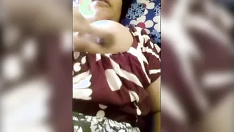 Married Milf Playing With Her Massive Milk Filled Boobs