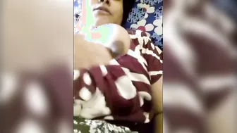 Married Milf Playing With Her Massive Milk Filled Boobs