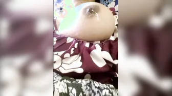 Married Milf Playing With Her Massive Milk Filled Boobs