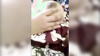 Married Milf Playing With Her Massive Milk Filled Boobs