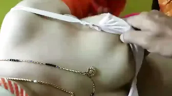 Married Bhabhi Pulling Out Her Heavy Boobs And Showing Them Off
