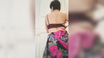 Modern Aunty Showing Off Her Hard Nipples In Tight Top At Home
