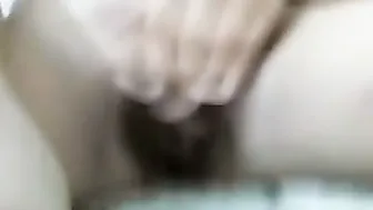 Young College Babe Pressing Her Tits And Rubbing Pussy At Home