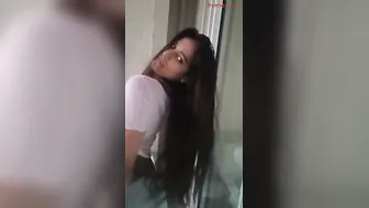 Indian College Babe Pressing Her Soft Boobs Teasing On Camera