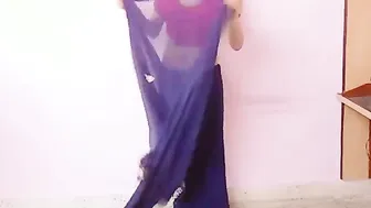 Desi Wife Dropping Her Saree Revealing Everything For Hubby Tonight