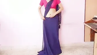 Desi Wife Dropping Her Saree Revealing Everything For Hubby Tonight