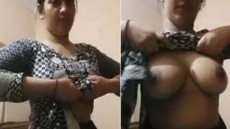 Desi Bhabhi Teasing With Her Massive Boobs In Second Round