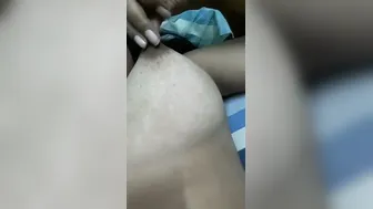 College Girl Playing With Her Huge Natural Boobs For Camera