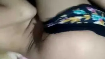 Sexy Teen Revealing Her Cute Face While Stripping For Lover