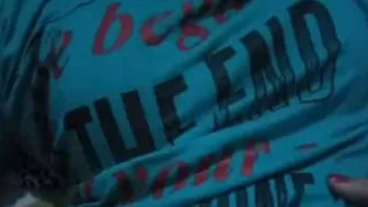 Young GF Squeezing Her Soft Boobs For Lover On Camera