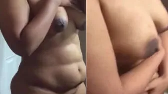 My Desi Wife Dancing Naked While Hiding Her Face From Camera