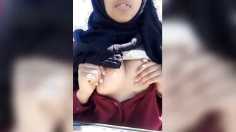 College Girl Flashing Her Perky Tits Outdoors For Her Lover