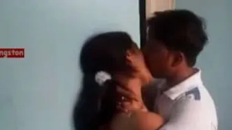 College Couple Making Out Getting Hot And Heavy In Their Dorm Room