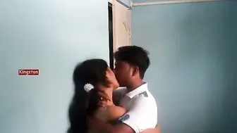 College Couple Making Out Getting Hot And Heavy In Their Dorm Room