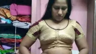 Tamil Aunty Washing Her Curvy Body In The Shower At Home