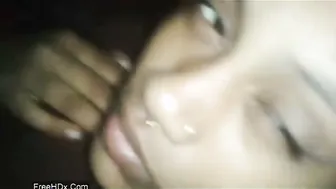 Indian Wife Kissing Her Husband Passionately In Their Bedroom
