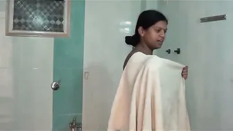 Aunty Changing Clothes Revealing Her Body In Bathroom
