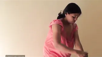 Aunty Changing Clothes Revealing Her Body In Bathroom