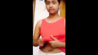 Indian College Teen Letting Lover Squeeze Her Soft Boobs