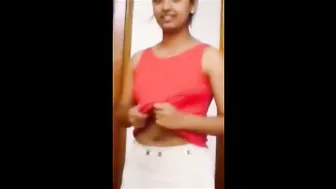 Indian College Teen Letting Lover Squeeze Her Soft Boobs