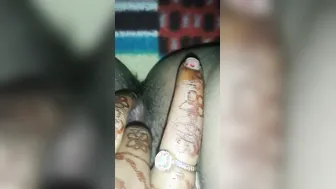 Wife Rubbing Her Horny Pussy Late At Night Wanting His Dick