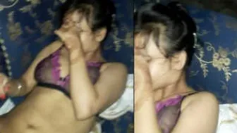 College Girl Showing Her Wet Pussy Getting Ready For Boyfriend