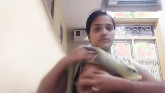 Indian GF Slowly Undressing Showing Her Body At Home