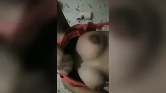 Shy Indian Girl Revealing Her Natural Boobs For Me On Camera