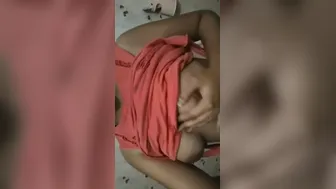 Shy Indian Girl Revealing Her Natural Boobs For Me On Camera