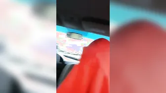 My GF Flashing Her Big Boobs In The Car On Roadtrip