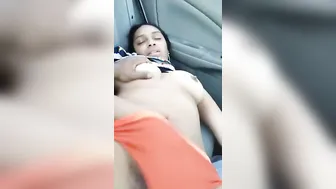My GF Flashing Her Big Boobs In The Car On Roadtrip