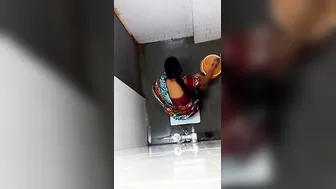 Desi Aunty Caught Pissing In The Bathroom During Private Moment