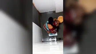 Desi Aunty Caught Pissing In The Bathroom During Private Moment