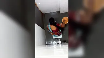 Desi Aunty Caught Pissing In The Bathroom During Private Moment