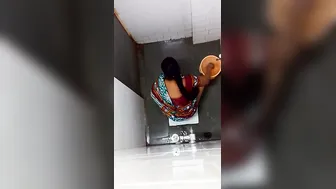 Desi Aunty Caught Pissing In The Bathroom During Private Moment