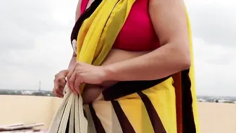 Mature Married Wife Slowly Removing Her Saree Getting Naked