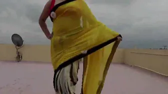 Mature Married Wife Slowly Removing Her Saree Getting Naked