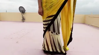 Mature Married Wife Slowly Removing Her Saree Getting Naked