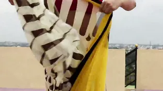 Mature Married Wife Slowly Removing Her Saree Getting Naked