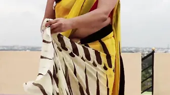 Mature Married Wife Slowly Removing Her Saree Getting Naked