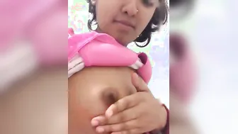 Desi Wife Squeezing Her Own Soft Boobs Feeling So Horny