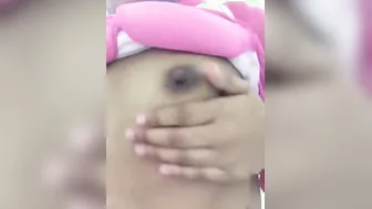 Desi Wife Squeezing Her Own Soft Boobs Feeling So Horny