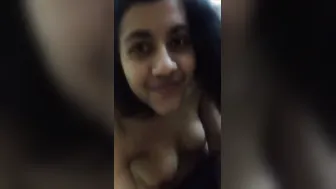 Shy GF Lifting Her Top Showing Her Perfect Natural Boobs