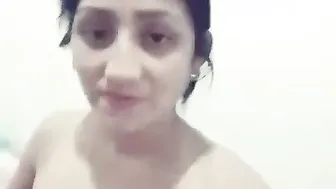 Cute Desi Babe Squeezing And Playing With Her Soft Perky Boobs