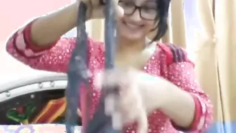 Slutty GF Exposing Her Round Ass And Dripping Wet Pussy