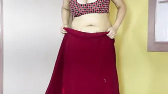 Married Desi Wife Stripping Out Of Her Saree Getting Ready For Sex