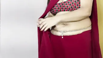 Married Desi Wife Stripping Out Of Her Saree Getting Ready For Sex