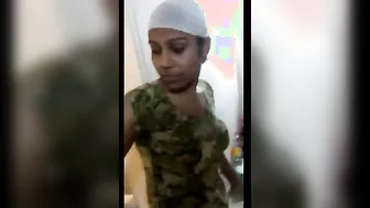 Desi Wife Getting Dressed After Taking Her Morning Bath Alone